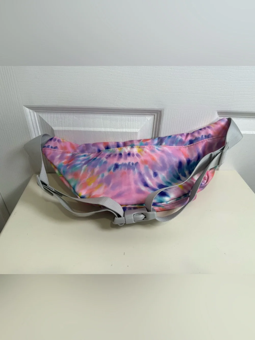 Tie-Dye Fanny Pack Crossbody Belt Bag Clear Front Pocket Adjustable Strap